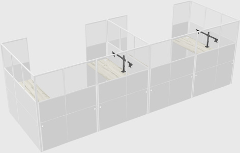 U-shaped cubicle