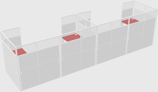 U-shaped cubicle