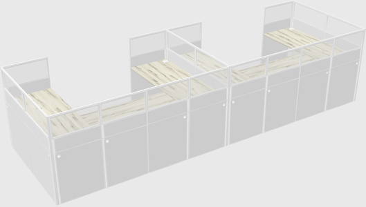 Cabine en u