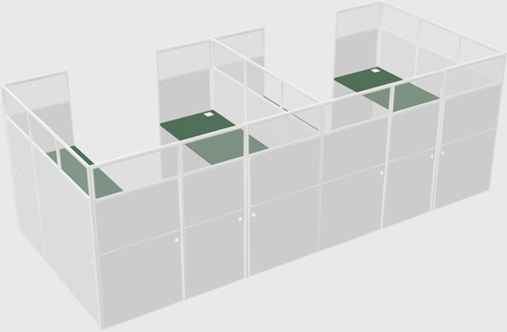 U-shaped cubicle