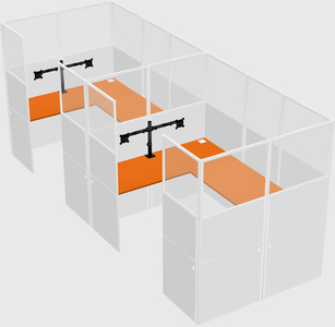 U-shaped cubicle