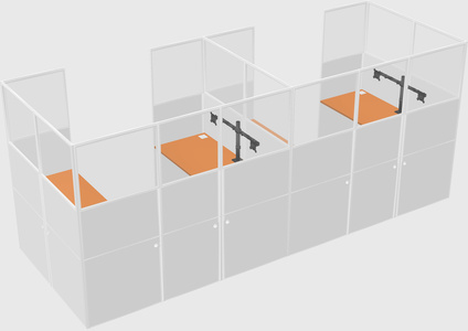U-shaped cubicle