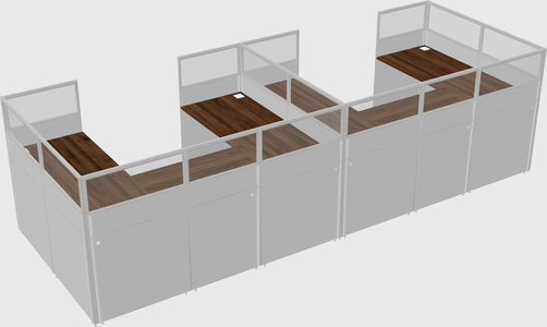 U-shaped cubicle