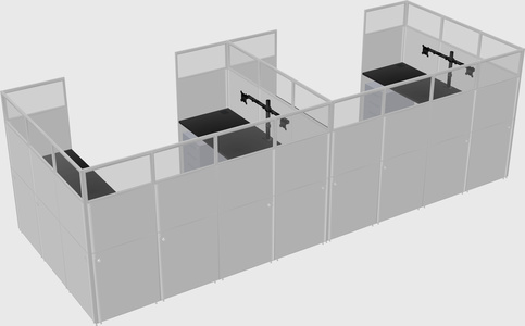 U-shaped cubicle