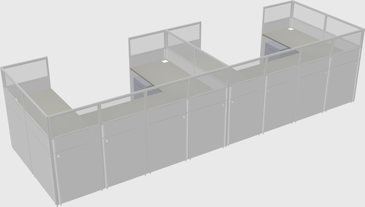 U-shaped cubicle