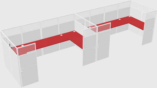 U-shaped cubicle