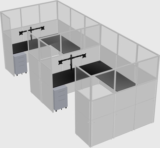 U-shaped cubicle