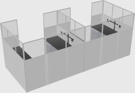 U-shaped cubicle