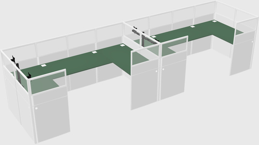 U-shaped cubicle