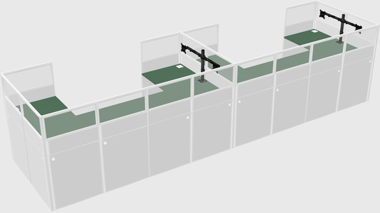 U-shaped cubicle
