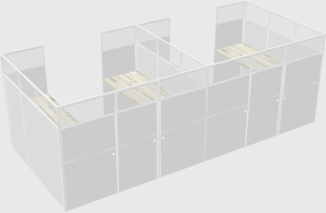 Cabine en u