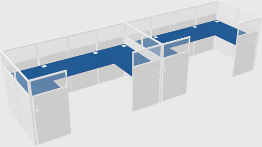 U-shaped cubicle