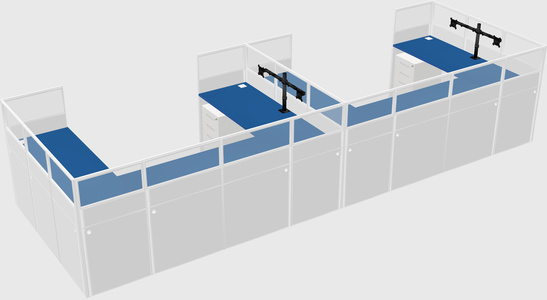 U-shaped cubicle