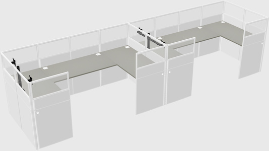 U-shaped cubicle