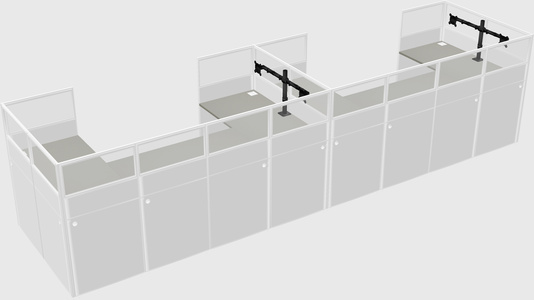 U-shaped cubicle