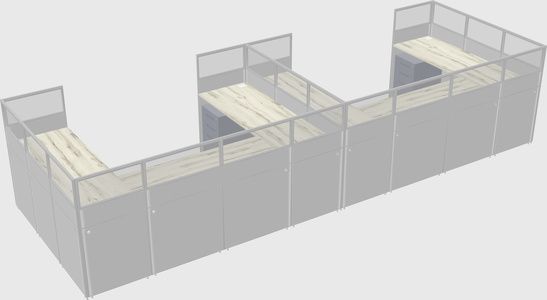 Cabine en u