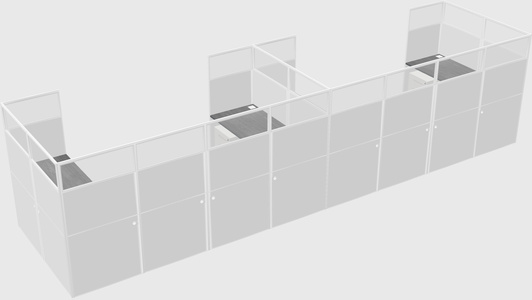 U-shaped cubicle