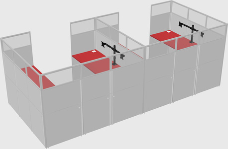 U-shaped cubicle