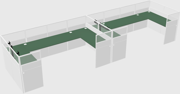 U-shaped cubicle