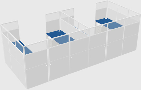 U-shaped cubicle