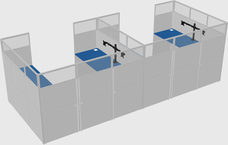 U-shaped cubicle