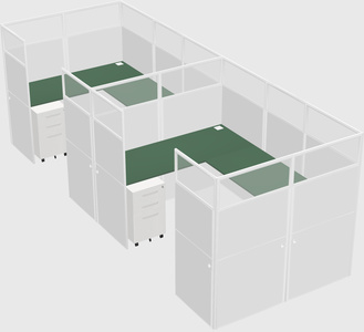 U-shaped cubicle