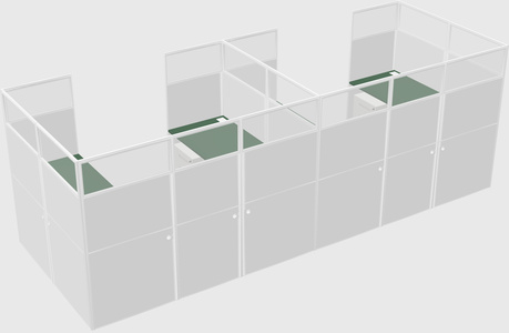 U-shaped cubicle