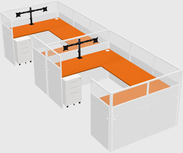 U-shaped cubicle