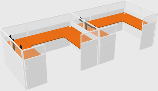 U-shaped cubicle