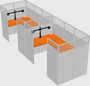 U-shaped cubicle