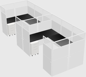 U-shaped cubicle