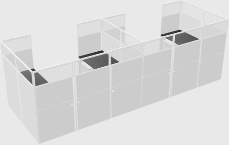 U-shaped cubicle