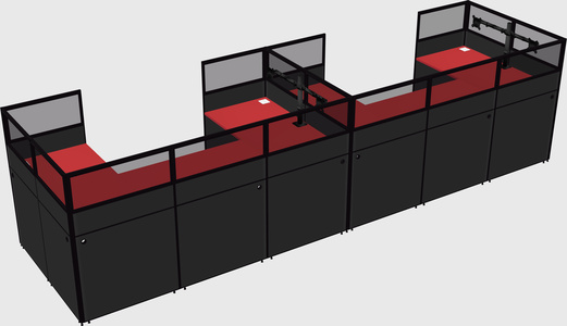U-shaped cubicle