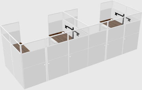 U-shaped cubicle