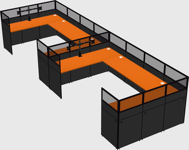 U-shaped cubicle