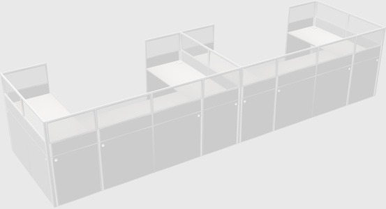 Cabine en u