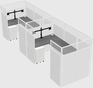 U-shaped cubicle