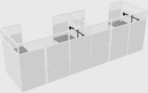 U-shaped cubicle