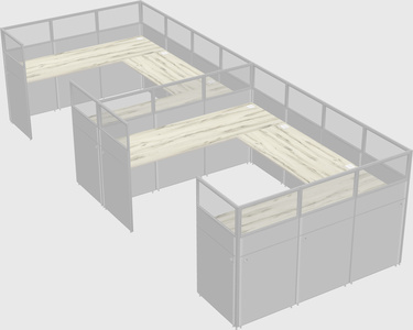 Cabine en u