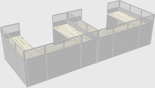 Cabine en u