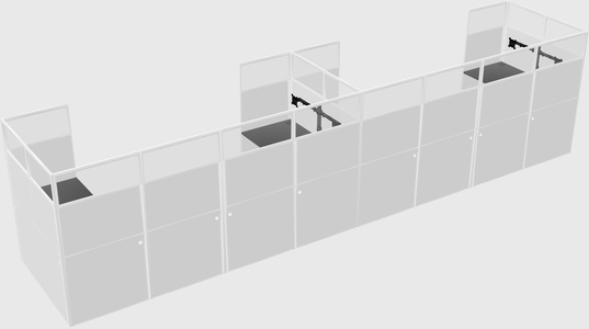 U-shaped cubicle