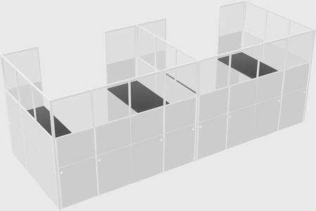 U-shaped cubicle