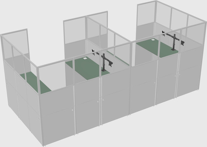 U-shaped cubicle