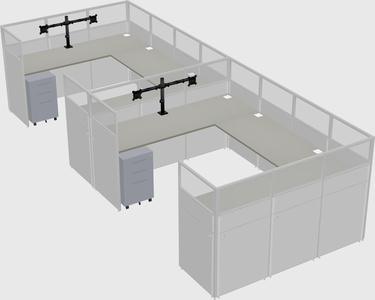 Cabine en u