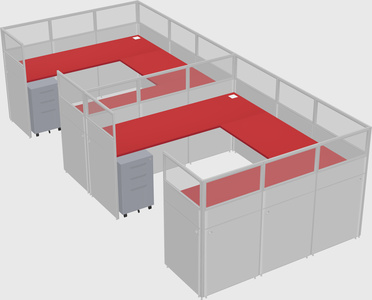 U-shaped cubicle