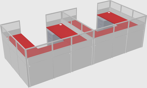 U-shaped cubicle