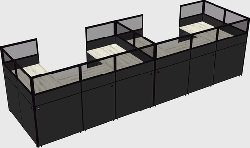 U-shaped cubicle