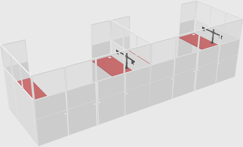 U-shaped cubicle