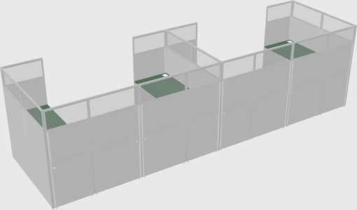 U-shaped cubicle