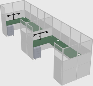 U-shaped cubicle